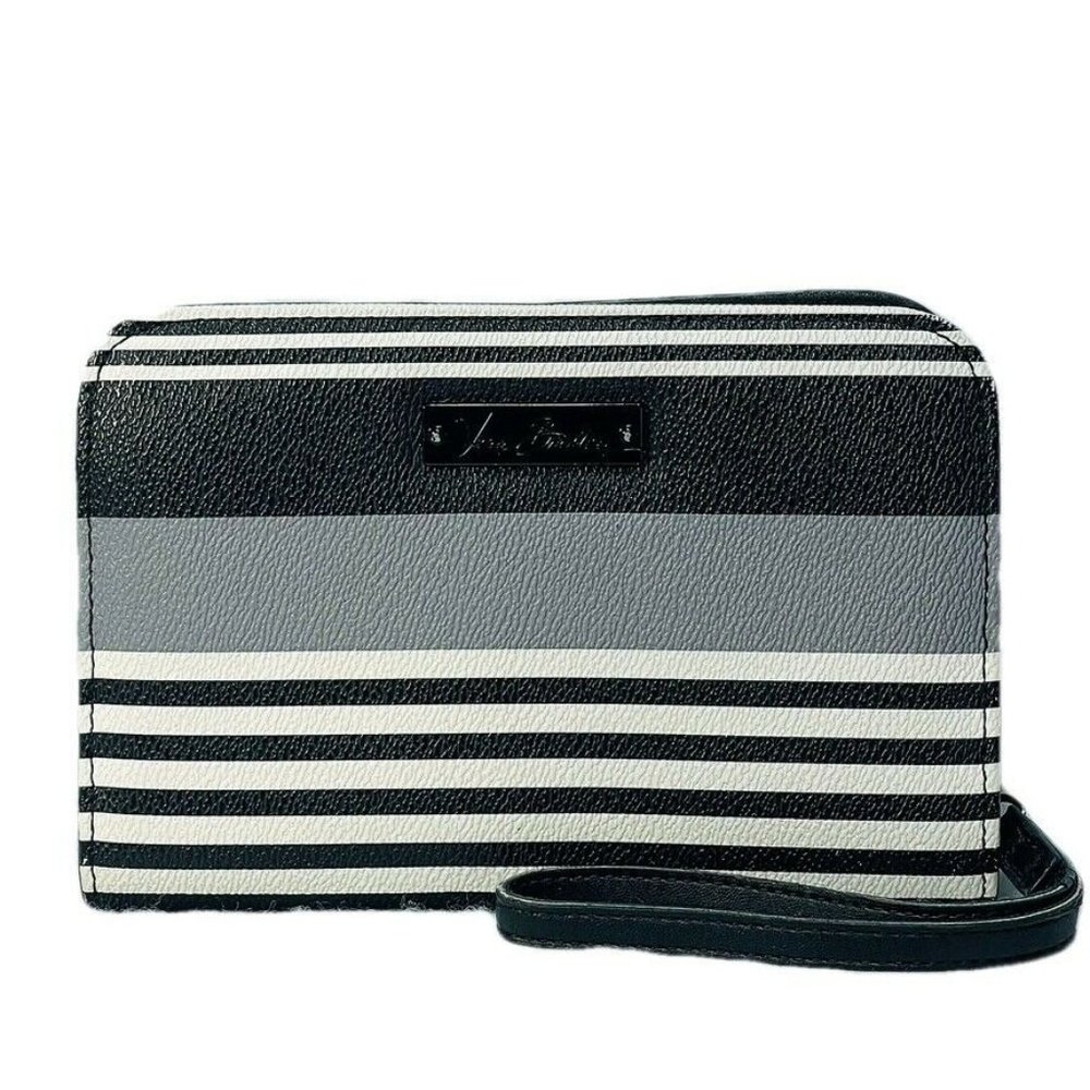 Vera Bradley Leather Accordion Wristlet Wallet Multi-Color Striped